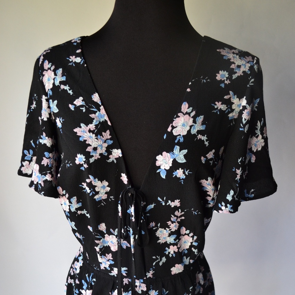 Black Floral Romper